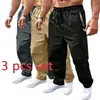 Pantalones jogger funcionales de estilo americano para trabajo, comercio exterior transfronterizo para hombres, pantalones deportivos casuales holgados con múltiples bolsillos para exteriores
