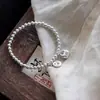 Pulseira de Contas Redondinhas da Sorte, Paz e Alegria, Estilo Tiktok, para Mulheres, Presente de Pulseira Retro Chinês Novo de Nicho