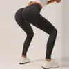 Pantalones de Yoga Europeos y Americanos sin Costuras de Cintura en V para Mujer, de Cintura Alta, Levanta Glúteos, de Secado Rápido, Ajustados, Pantalones Deportivos, Pantalones de Fitness con Forma de Glúteo de Durazno, Pantalones Largos