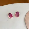 Pendientes acrílicos ovalados coloridos estilo pintura al óleo vintage para mujer, diseño moderno, pendientes de alta gama, accesorios de joyería