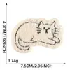 Original Nuevo Dibujo Animado Lindo Bordado de Toalla Gatito Beige Estilo Autoadhesivo Adecuado para Parche de Bordado para Carcasa de Teléfono DIY