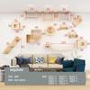Árbol para Gatos de Pared DIY Marco de Escalada para Gatos Montado en Pared Rascador para Gatos Montado en Pared Plataforma de Salto para Gatos Estante para Gatos de Madera Maciza Cama para Gatos Integrada