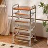 Estante de Almacenamiento de Bocadillos Estilo Medieval Carrito Multifuncional para Sándwiches Cesta de Verduras de Cocina de Frutas y Verduras de Múltiples Capas Estante de Almacenamiento Extraíble