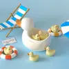 Gesso Aromaterapia Papoula Pato Pote de Armazenamento Copo para Vela Molde de Silicone Pato Pequeno DIY Molde de Resina para Vela