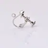 Pendiente de Clip para Oreja con Tornillo de Cabeza Ondulada Pendientes Hechos a Mano Accesorios DIY Pendiente de Clip en Forma de U Indoloro y Perforado Convertidor de Tensión Ajustable Correa