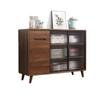 Aparador con Marco de Madera Maciza Gabinete de Vino para Sala de Estar Gabinete de Té Moderno Minimalista Gabinete de Almacenamiento de Cocina Almacenamiento en Gabinete Integrado en Pared