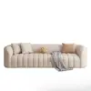 Juego de sofá lineal minimalista estilo crema para sala de estar de casa, sillón de sofá para área de recepción y descanso de salón de belleza y casa de huéspedes nórdica