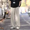 Pantalones Casuales Transpirables Estilo Old Money de Lino Sintético para Hombres y Mujeres, Pantalones de Pierna Ancha Curvos, Delgados de Primavera y Verano, Marca de Moda, Color Sólido, Sueltos Rectos