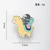 Nuevo broche de metal lindo de dibujos animados de comercio exterior, pin de insignia de aleación personalizado de moda ins japonesa para mujer