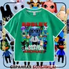 Nueva camiseta de manga corta para niños del juego de Roblox Animal Hospital, top moderno