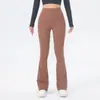Calça Flare para Yoga com Sensação de Segunda Pele para Mulheres, Cintura Alta, Alta Elasticidade, Leggings Fitness, Controle de Barriga, Emagrecimento, Levanta Bumbum, Casual, Alongamento das Pernas