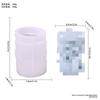 Molde de Silicone para Vela Perfumada em Formato de Coluna com Relevo de Rena de Natal - Molde para Enfeite em Formato de Coluna de Árvore de Natal DIY