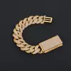 Pulsera Cubana de Burbujas de Seis Filas con Cierre de Pinza Cruzada Hip-Hop Transfronteriza de Circonita para Hombres, Accesorios de Alta Gama Estilo Europeo y Americano Hechos a Medida