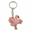Chaveiro Novo Flamingo Transfronteiriço Pingente Borracha Macia PVC Pingente de Chave Acessórios para Chaveiro de Bolsa