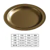 Plato redondo de acero inoxidable vintage, plato hondo, plato para saltear, plato para barbacoa, plato para hot pot, plato para pasta, plato para carne asada, plato para bistec, plato