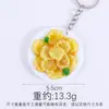 Chaveiro de Prato de Comida Simulada Pvc Miniatura Prato de Comida Simulado Cozinhar Brinquedo de Faz de Conta Restaurante Pequeno Presente