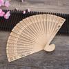 Ventilador de Madeira Integral de 8 polegadas Transfronteiriço Golfinho Favo de Mel Girassol Ventilador Dobrável Vazado Ventilador de Presente de Casamento