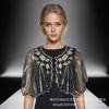 Xale Curto de Lantejoulas Vestido de Noite Festa Jantar Cheongsam Casaco Externo Quente Transfronteiriço Europeu e Americano Manto Externo Casaco Curto