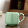 Juego de taza de café de cerámica con plato, par para pareja, taza sencilla para el hogar, LOGO personalizable