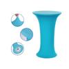 Mantel para Mesa de Restaurante de Moda Transfronterizo Color Sólido Elástico Cubierta para Mesa de Cóctel Base Mesa de Barra Redonda Cobertura Total Fabricante Forma Redonda