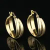 Pendientes de Aro Ins Estilo Minimalista, Aros Grandes Elegantes, Aros Dorados Sencillos, Aros Lisos Únicos, Pendientes Retro Europeos y Americanos para Mujer