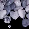 Muestra de Piedra de Hielo para Vino Dulce con Forma de Corazón, Artesanías de Piedra de Mármol Natural, Cubitos de Hielo para Vino Tinto, Whisky, Cerveza, Congelación Rápida