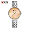 Reloj Femenino Oufani Más Vendido Transfronterizo, Reloj de Cuarzo de Esfera Pequeña Sencillo y de Moda, Reloj de Nácar de Tres Manecillas sin Escalas