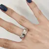 Anillo de pony estilo graffiti coreano para mujer, personalidad de moda irregular, anillo abierto moderno, anillo para dedo índice estilo ins