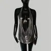 Vestido Amazon Sexy Costas Nuas Alça Fina Estilo Europeu e Americano Transfronteiriço Brilhante Bodycon Vestido de Festa Garota Quente Costas Nuas Mini Vestido