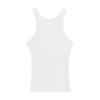 Nuevo Top de Tirantes Canalé Otoño e Invierno para Mujer, Estilo Minimalista, Hombro Descubierto, Cuello Redondo, Top de Tirantes Cómodo y Adelgazante para Mujer