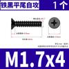Tornillo autorroscante de cabeza avellanada de cruz negra de hierro para cabello KB cabeza plana autorroscante electrónico tornillo pequeño M2M3M4M5