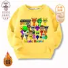 Caixa de Ritmo Sprunki Jogo Musical Periférico Roupas Crianças Moletom Algodão e Lã Casual Top 9