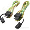 Arnés de Cableado para Remolque de Coche 4 Pies Enchufe Plano de 4 Pines Cableado para Enganche de Remolque Cable de Extensión para Arnés de Cableado de Remolque