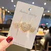 Acessórios de Cabelo Coreanos Dongdaemun com Flor de Strass, Presilhas Laterais, Presilhas para Franja, Presilhas de Sapo, Acessórios de Cabelo Versáteis, Presilhas de Cabelo com Laço