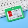 Porta Credencial Transparente de Doble Cara Tarjeta de Acceso de Fábrica Tarjeta Escolar de Estudiante Tarjeta de Comedor Insignia de Trabajo Insignia