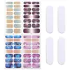 Zhengxiang Transfronterizo Temu Mismo Estilo Set Pegatinas para Uñas Color Sólido Brillo 16 Película de Esmalte de Uñas Pegatinas para Uñas Flash en Stock