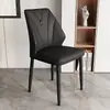 Silla de comedor de lujo ligero, silla moderna simple, silla nórdica con respaldo para uso doméstico, mesa y sillas de comedor para hotel restaurante, taburete de mahjong, metal