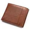 Artículo popular de comercio exterior: Bolsa para Monedas de Cuero Crazy Horse 80% de Descuento para Hombre, Cartera de Cuero Genuino para Monedas, Cartera Corta de Piel de Vaca de Primera Capa para Documentos