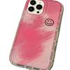 Tingimento Degradê de Rosto Sorridente Adequado para Capa de Celular Cartoon Iphone17 16Pro Simples 13/14 DIY Fábrica de Dropshipping
