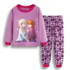 Ropa Nueva de Manga Larga para Niñas y Bebés Oruga Colorida de Dibujos Animados Conjunto de Ropa para el Hogar Pijama K240