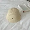 2024 Nuevo Estilo Sombrero para Mujer Corea del Sur Puerta Este Tejido Hueco Dividido Sombrero para el Sol Sombrero de Pescador Sombrero para el Sol de Verano