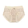 Ropa interior femenina de encaje francés, talle medio, 10A, antibacteriana, con entrepierna extendida y elástico, que cubre las caderas. Ropa interior de algodón con estampado dulce para mujer.
