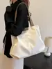 Bolsa de lona transfronteriza, bolsa de mano de gran capacidad, bolso de mano, bolso cruzado para el trabajo, bolso de hombro, bolso tipo cubo nicho coreano