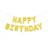 Balões de Filme de Alumínio Decoração Conjunto de Letras Americanas Imitação Feliz Aniversário Versão Slim Decoração de Balão de Folha de Alumínio Suprimentos para Decoração Atacado