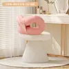 Cadeira de Maquiagem Design Estilo Creme Moderna Simples Quarto de Menina Banco Cadeira Banqueta Penteadeira Caxemira Laço