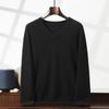 Novo Estilo Outono e Inverno 2026 Suéter de Cashmere Espesso Malha 7 Fios Gola V Masculino Manga Longa Solto Estilo Casual