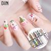 Conjunto de papel estrela para nail art transfronteiriço adesivos de unha flor de leopardo 4*100cm adesivos de unha laser coloridos