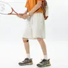 Shorts esportivos masculinos para atividades ao ar livre, novo estilo de verão, leve e respirável, com toque fresco, apresentando barra dividida e faixas refletivas, comprimento de cinco pontos