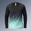 Camiseta deportiva de manga corta de secado rápido en stock para hombre, protectora del sol, fina de verano, transpirable, corte holgado, adecuada para senderismo, fitness y actividades al aire libre
