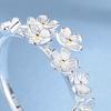Anillo de flor de ciruelo oro eléctrico pie plata 9999 para mujer plata esterlina lujo ligero nicho sentido del diseño nuevo estilo chino anillo abierto fresco